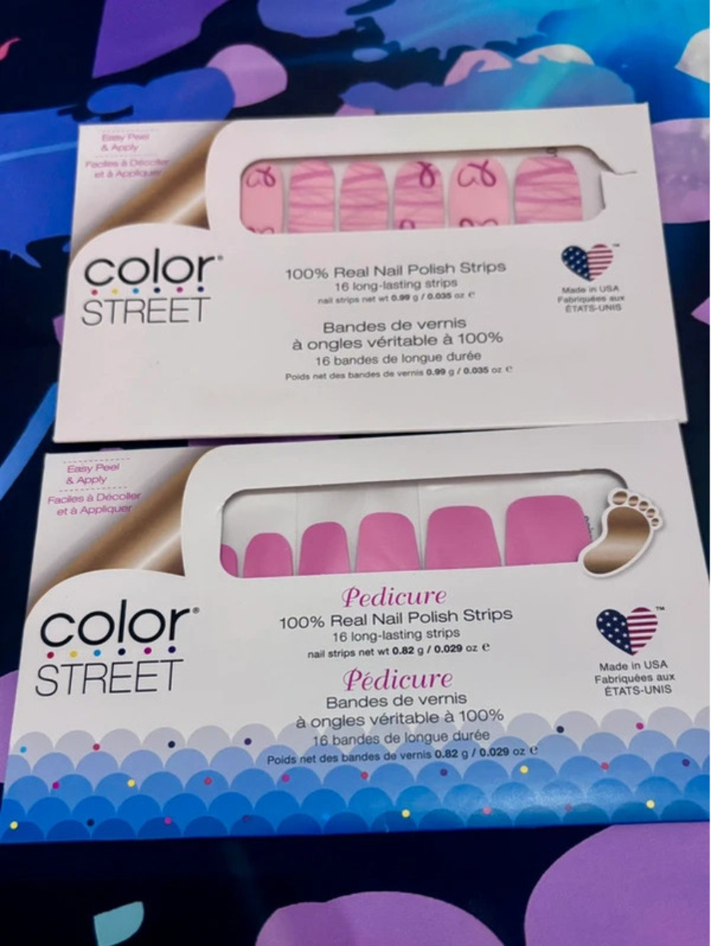 2 Color Street Nail Polish Strips Sets - Choose Hope & matching pedi
